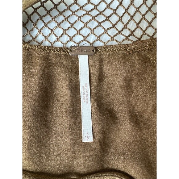 Free People Bell Sleeve Blouse Flowy Peasant Burgundy Brown boho top Size Small - Picture 12 of 14